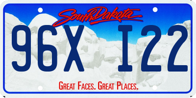 SD license plate 96XI22