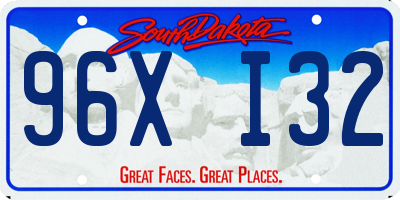 SD license plate 96XI32