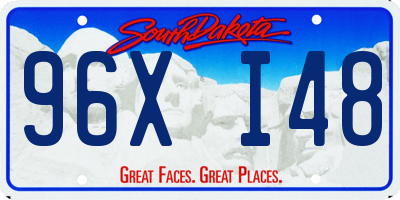 SD license plate 96XI48
