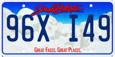 SD license plate 96XI49