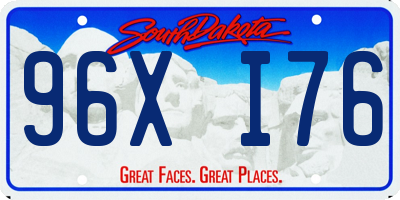 SD license plate 96XI76