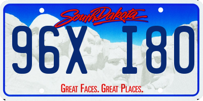 SD license plate 96XI80