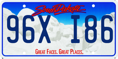 SD license plate 96XI86