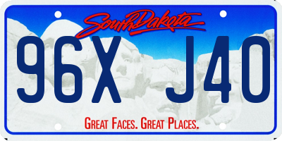 SD license plate 96XJ40