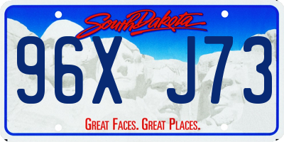 SD license plate 96XJ73