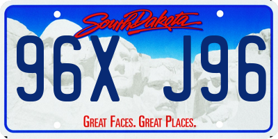 SD license plate 96XJ96