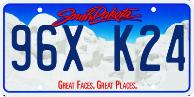 SD license plate 96XK24