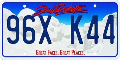 SD license plate 96XK44