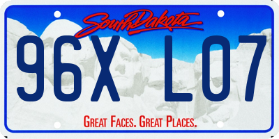 SD license plate 96XL07
