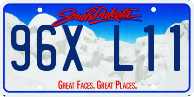 SD license plate 96XL11