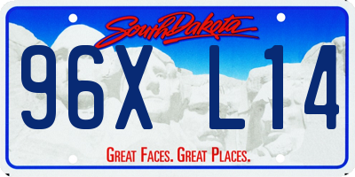 SD license plate 96XL14