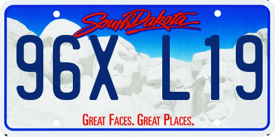 SD license plate 96XL19