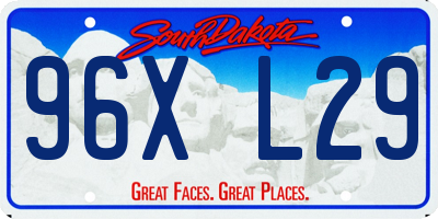 SD license plate 96XL29