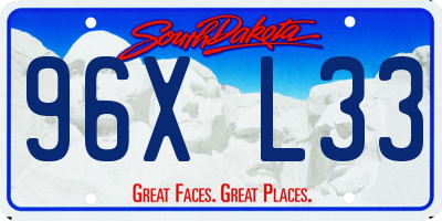 SD license plate 96XL33