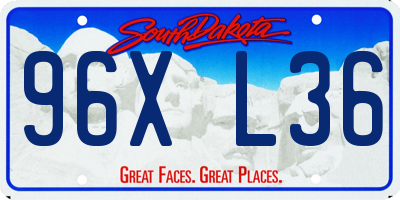 SD license plate 96XL36