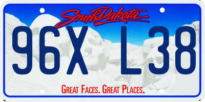 SD license plate 96XL38