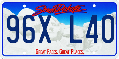 SD license plate 96XL40