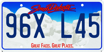 SD license plate 96XL45