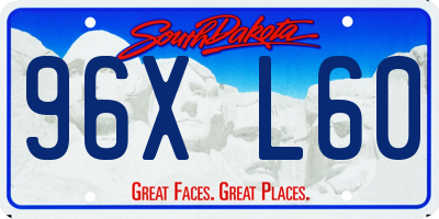 SD license plate 96XL60
