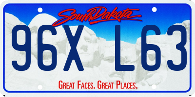 SD license plate 96XL63
