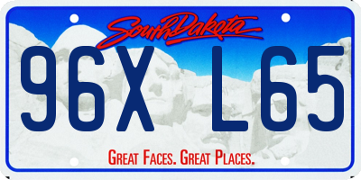 SD license plate 96XL65