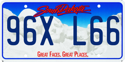 SD license plate 96XL66