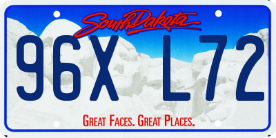 SD license plate 96XL72