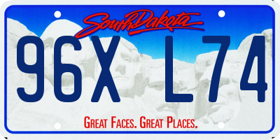 SD license plate 96XL74