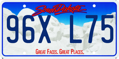 SD license plate 96XL75