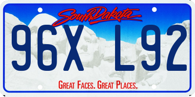 SD license plate 96XL92