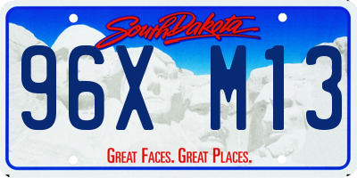SD license plate 96XM13