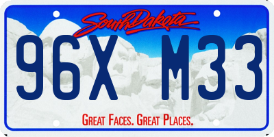SD license plate 96XM33
