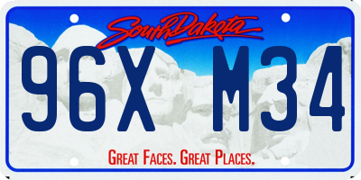 SD license plate 96XM34