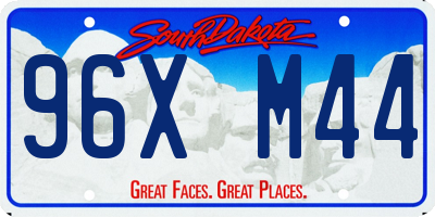 SD license plate 96XM44