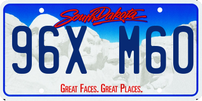 SD license plate 96XM60