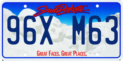 SD license plate 96XM63