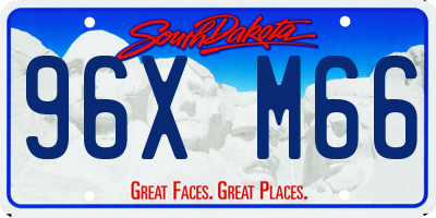 SD license plate 96XM66