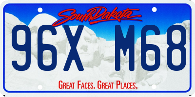 SD license plate 96XM68