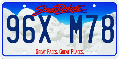 SD license plate 96XM78