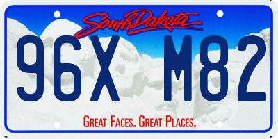 SD license plate 96XM82