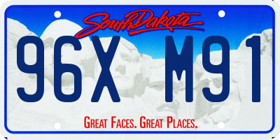 SD license plate 96XM91