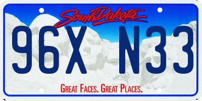 SD license plate 96XN33