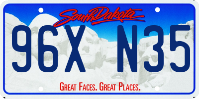SD license plate 96XN35