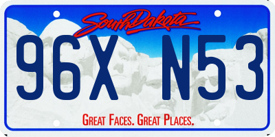 SD license plate 96XN53