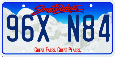 SD license plate 96XN84
