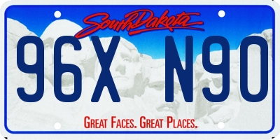 SD license plate 96XN90