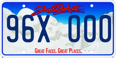 SD license plate 96XO00