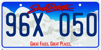 SD license plate 96XO50