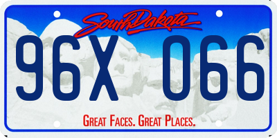 SD license plate 96XO66