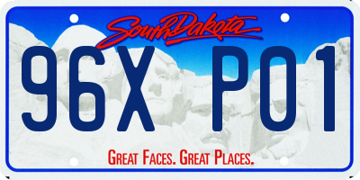 SD license plate 96XP01